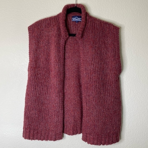 Summerfield vintage crocheted vest women’s large plum - Picture 1 of 4